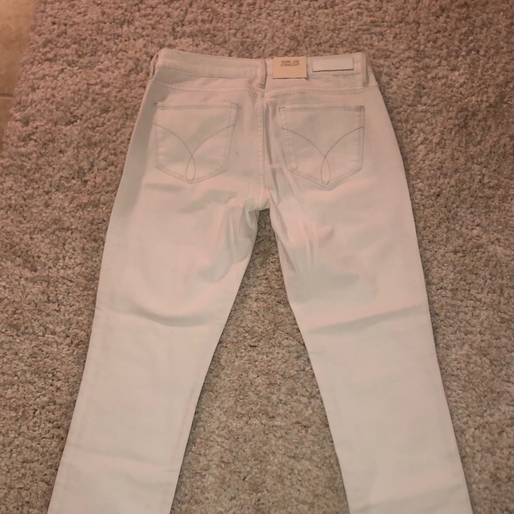Calvin Klein Straight denim in white.